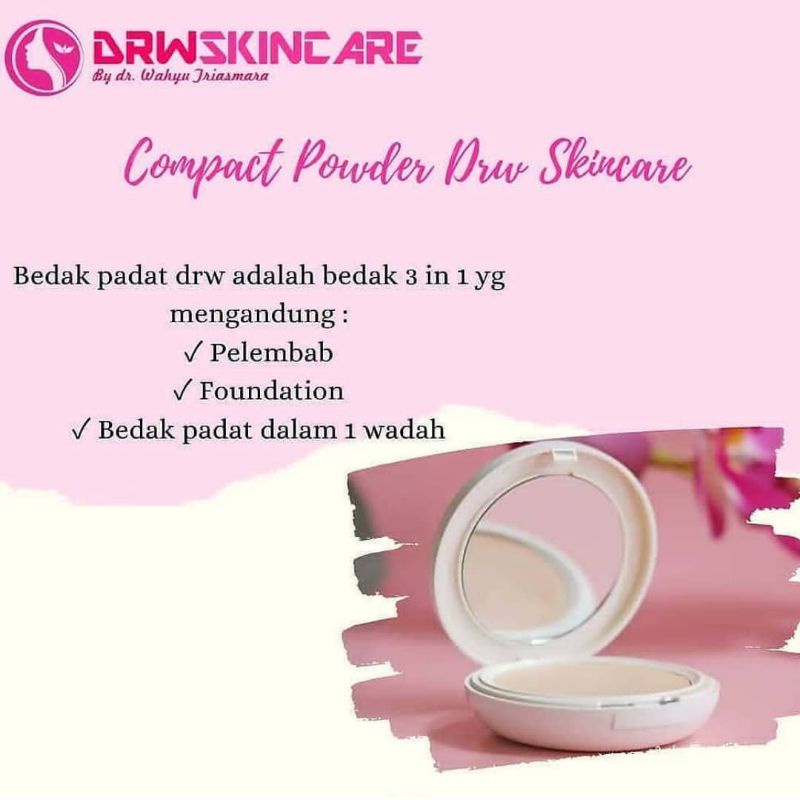 DRW Skincare Bedak Padat Glowing Natural Beige Pink Compact Powder By dr. Wahyu Triasmara