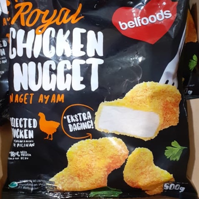 

Belfoods Royal chicken nugget “S” 500 gr Surabaya Enak Maknyuss Murah Termurah