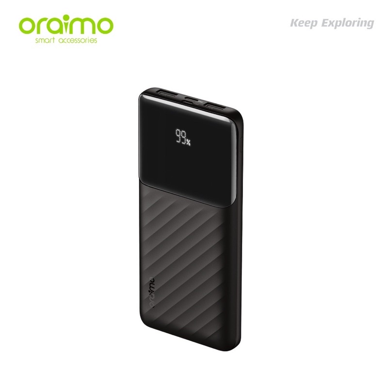 Oraimo OPB-P120D Toast 10 Byte LED Display Powerbank 10000mAh Dual USB Fast Charging - Garansi 1 tahun