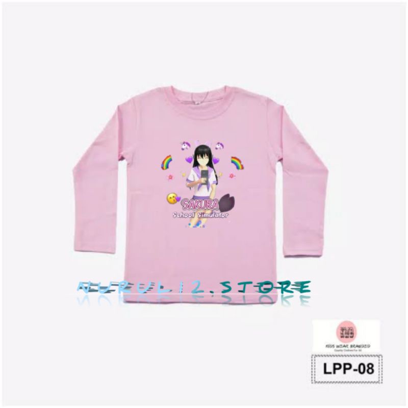 BAJU ANAK KAOS ANAK SAKURA SCHOOL SIMULATOR LENGAN PANJANG