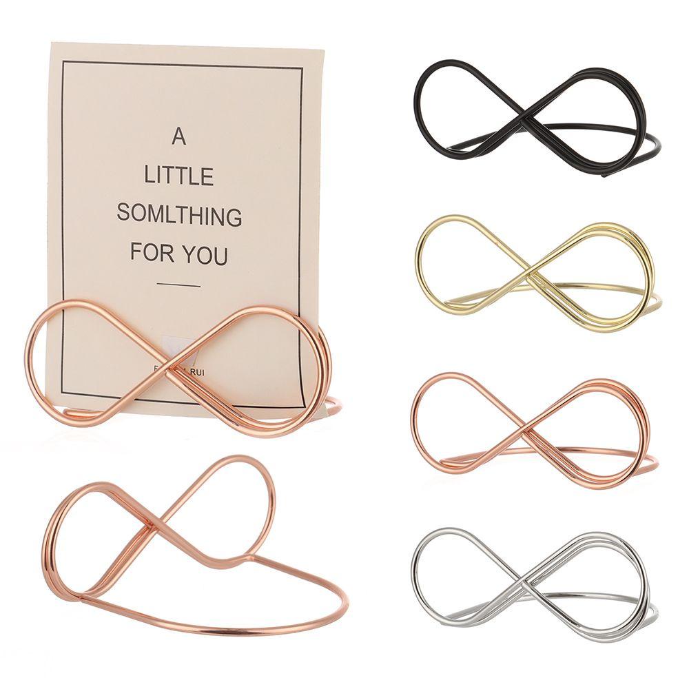 R-FLOWER 1 Pcs Nomor Meja Holder Pesta Fashion Penjepit Kertas Kartu Gambar Display Stand Perlengkapan Pernikahan Klem Berdiri