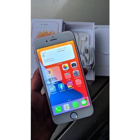 Iphone 6s 16gb fullset rosegold second bekas