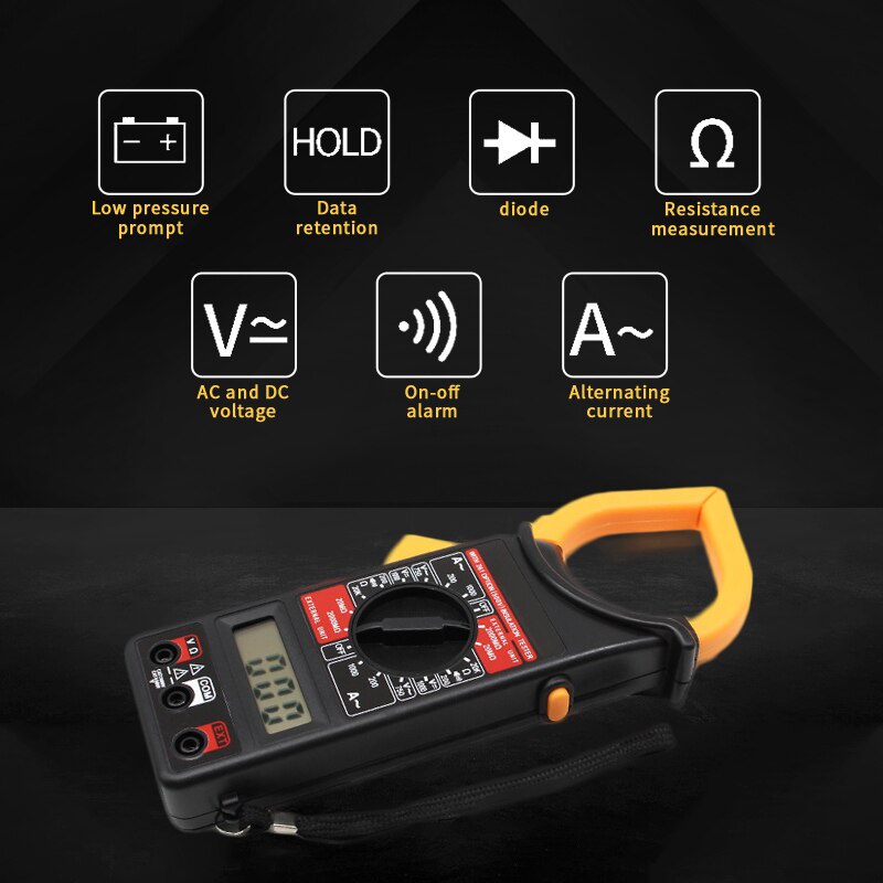 Digital Clamp Original Multimeter Tang Ampere Multitester Digital Lengkap Avometer Digital - Digital Multimeter Tang Ampere/Tang Apmpere Digital/Tang Multimeter Digital Lengkap/Digital Tang Ampere Multimeter  Digital Lengkap Avometer Digital With Baterai