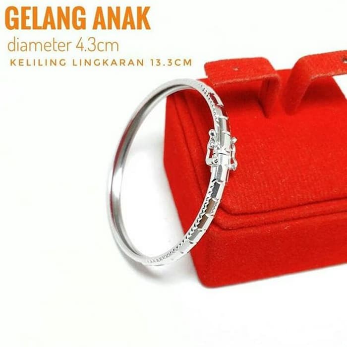 GELANG TANGAN ANAK BAYI BALITA PERAK SILVER 925 LAPIS EMAS PUTIH ORI