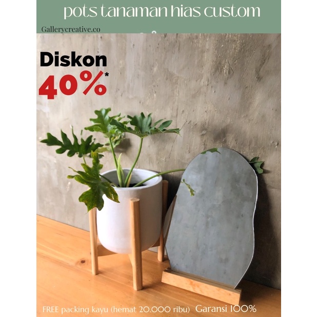 pot terracotta /pot putih / pot tanah liat (include standing pots)