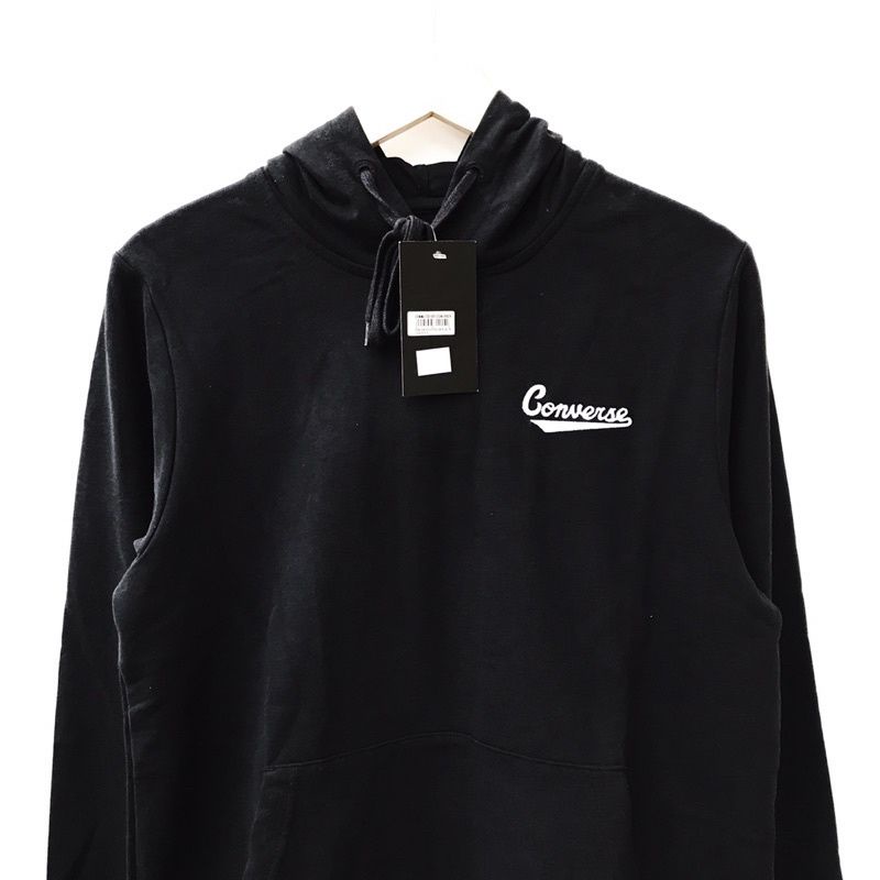 Hoodie Pria Converse Original Classis Script Nova nouva Bordir Resmi store