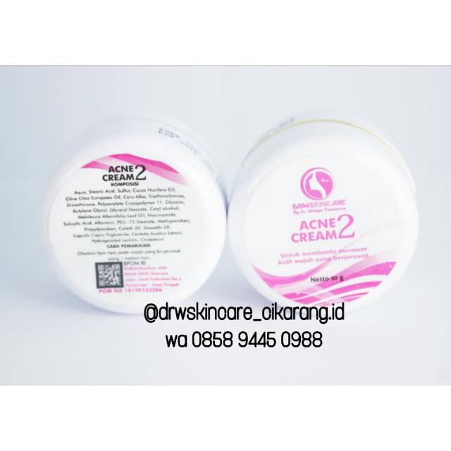 Krim malam Acne 2 BPOM Drw Skincare 100% ori