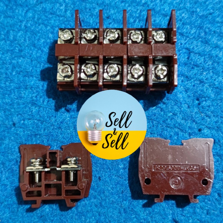 Terminal Block TR20 Cokelat 600V 30A / Terminal Blok TR 20 Model Kasuga 600V 30A