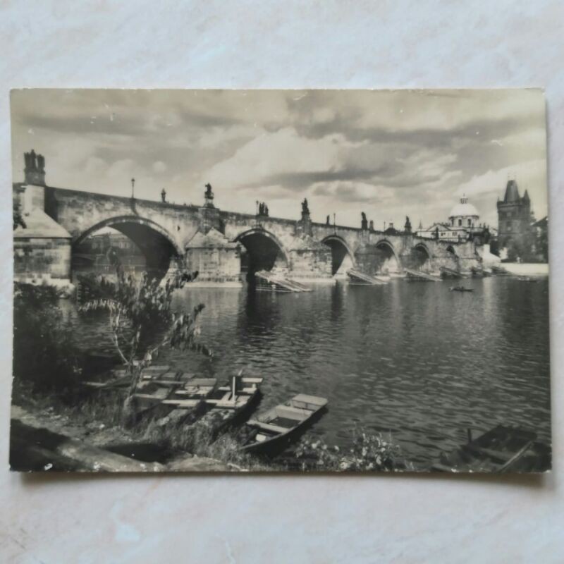 

Kartu Pos Kuno Jadul Lawas Eropa Asli Tahun 1961 Foto Jembatan Besar dan Sungai di Eropa