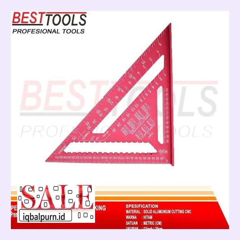 

Litnsa0S Premium Speed Square 12 Inch Merah 30Cm Penggaris Segitiga Woodworking Luttfnpk