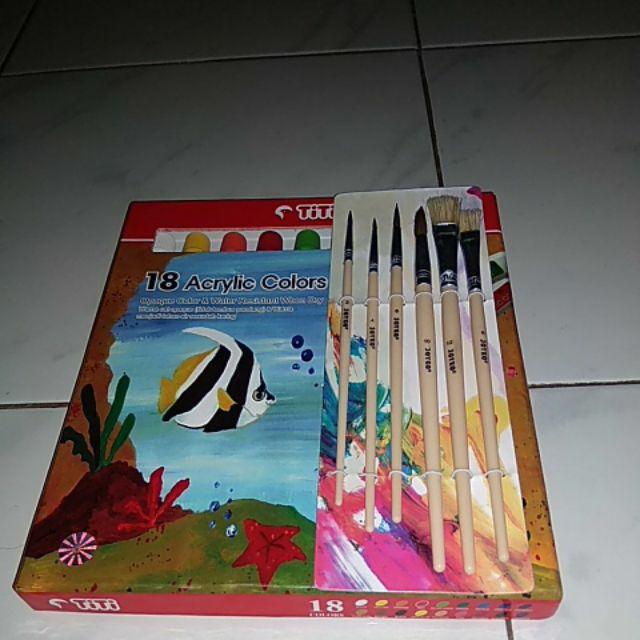  Cat  Acrylic 18 Warna  18Warna Titi  Joyko Akrilik  Air Kanvas 
