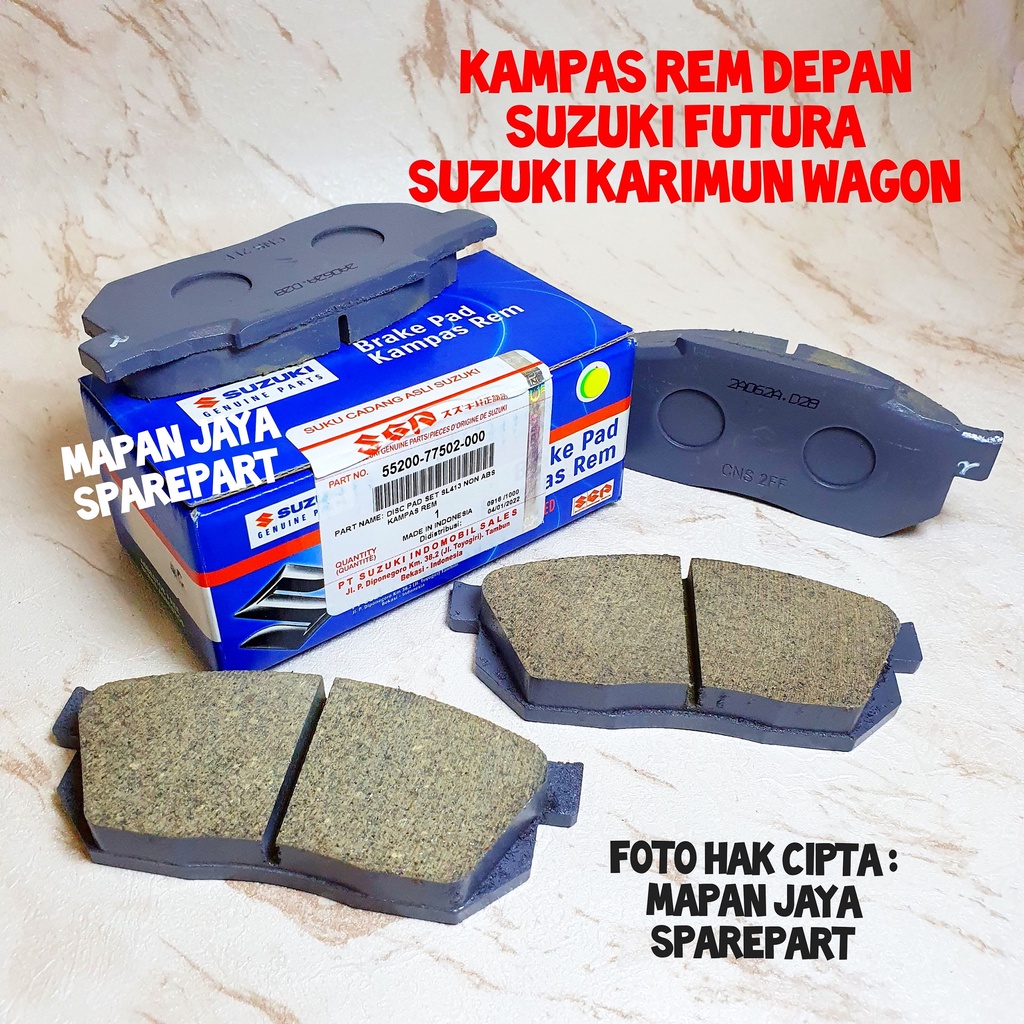 BRAKE PAD SUZUKI - KAMPAS REM DEPAN FUTURA / KARIMUN WAGON / T120SS ORIGINAL