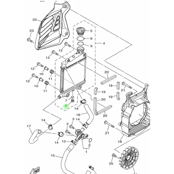 BOLT BAUT BUANGAN PEMBUANGAN AIR RADIATOR BAWAH NMAX N MAX AEROX 155 LEXI ORIGINAL YGP 5ST-E2615-00