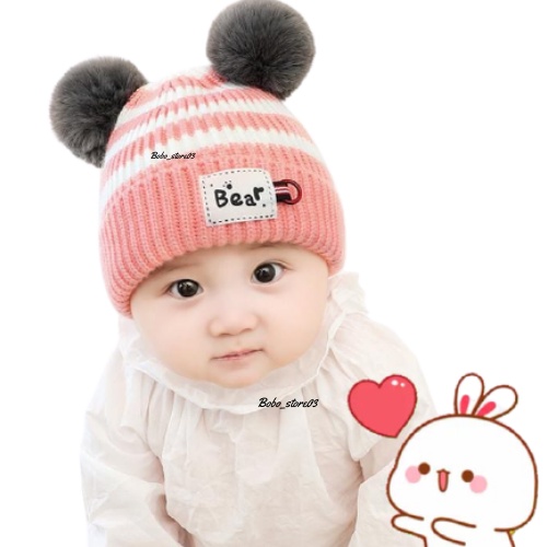 Topi Kupluk Anak Bayi Laki Laki Perempuan New Born Usia 0-3 Tahun kualitas premium