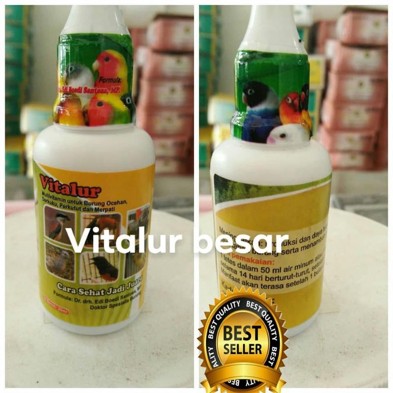 VITALUR Besar VITAMIN OBAT TERNAK BREEDING BURUNG MURAI KACER KENARI CIBLEK
