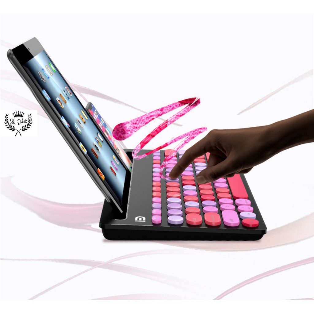 Keyboard BLUETOOTH Premium Wireless Colorful Laptop Komputer PC Windows IOS Android ipad Tablet HP