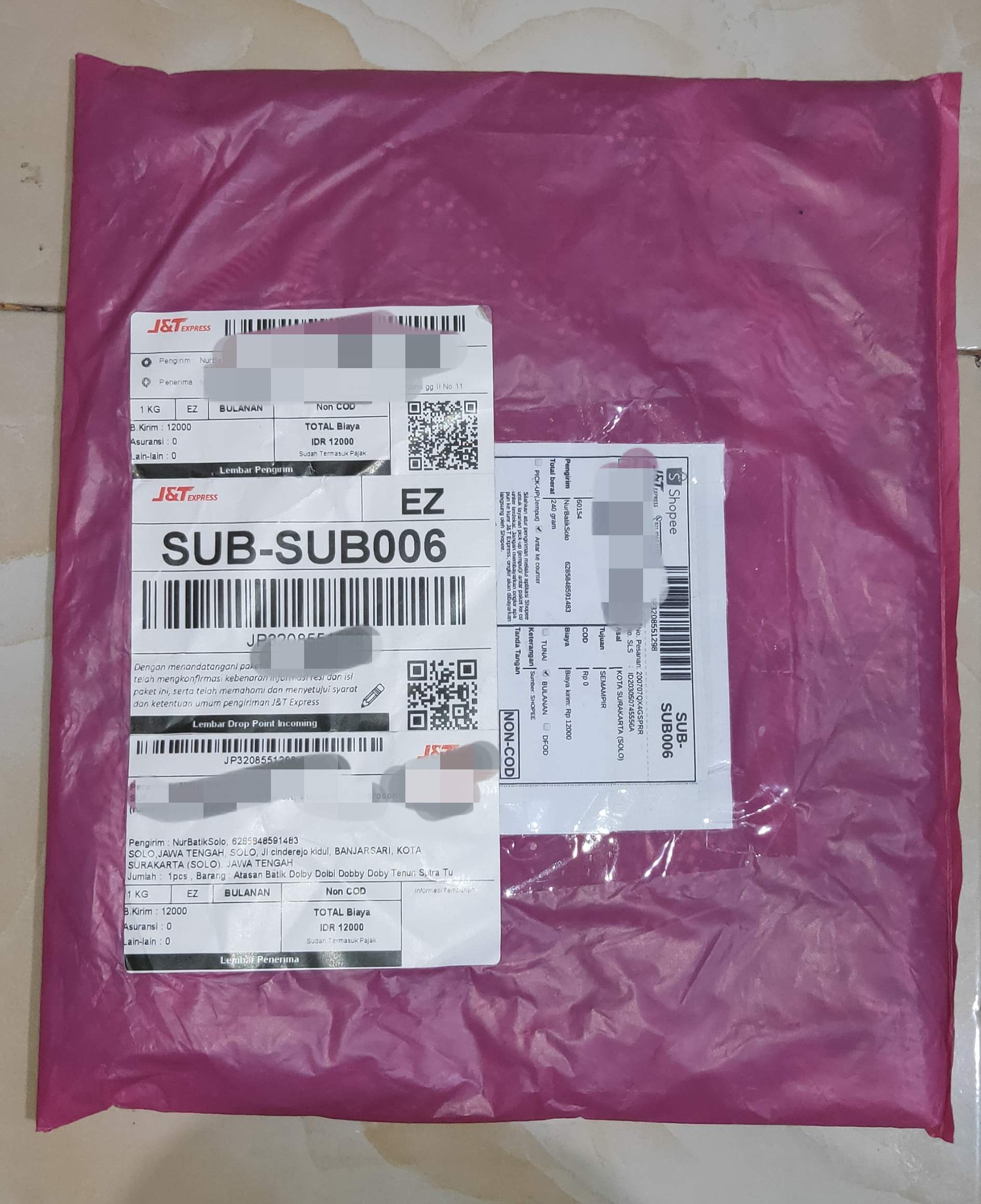 Atasan Batik Dolby Dolbi Dobby Doby Tenun Sutra Tulis Halus Katun Atbm Baron ,sarombit Atasan