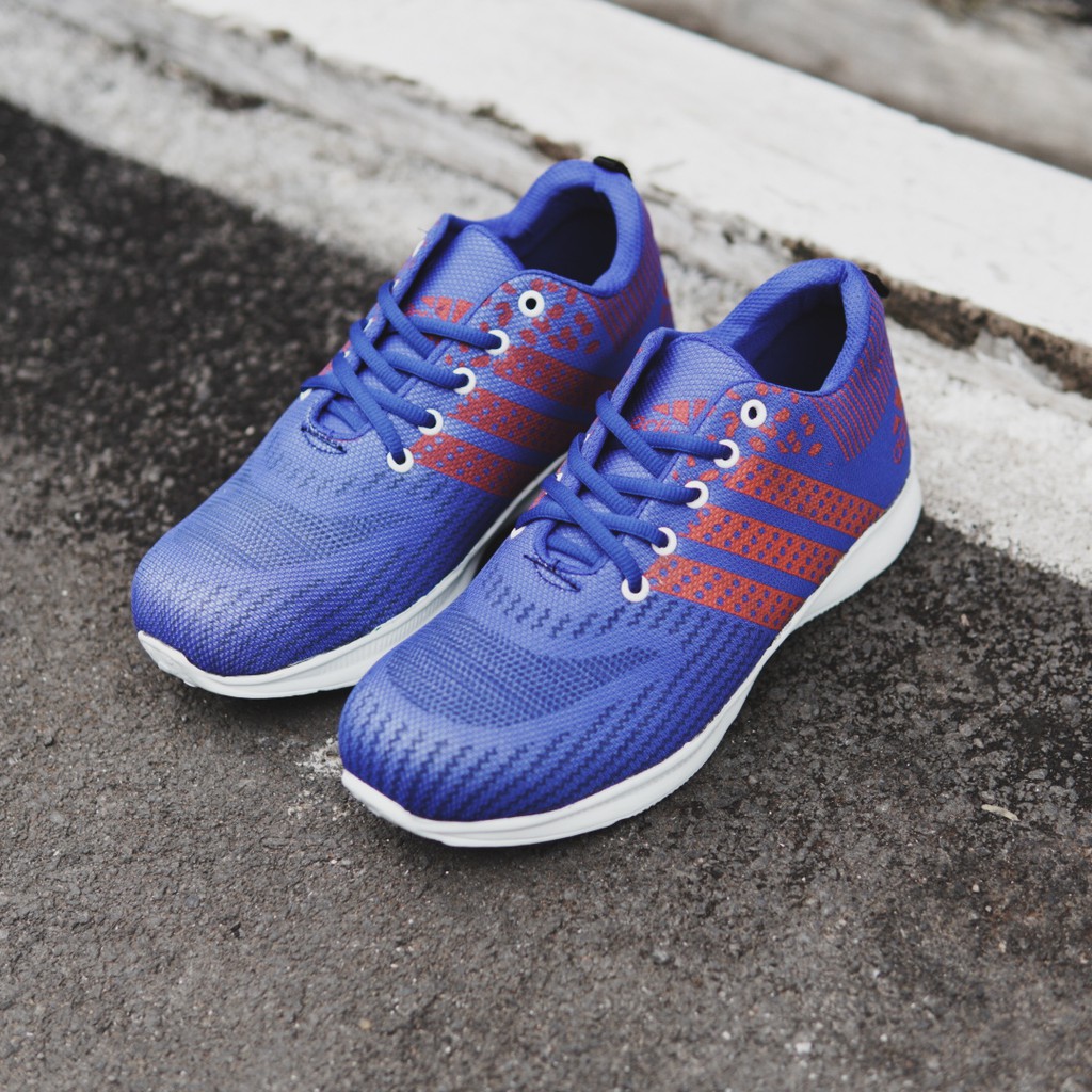 SM88 - BIG PROMO Sepatu Sport Pria Adidas Zoom Biru Sneakers Olahraga Jogging Running Cowok Snekers