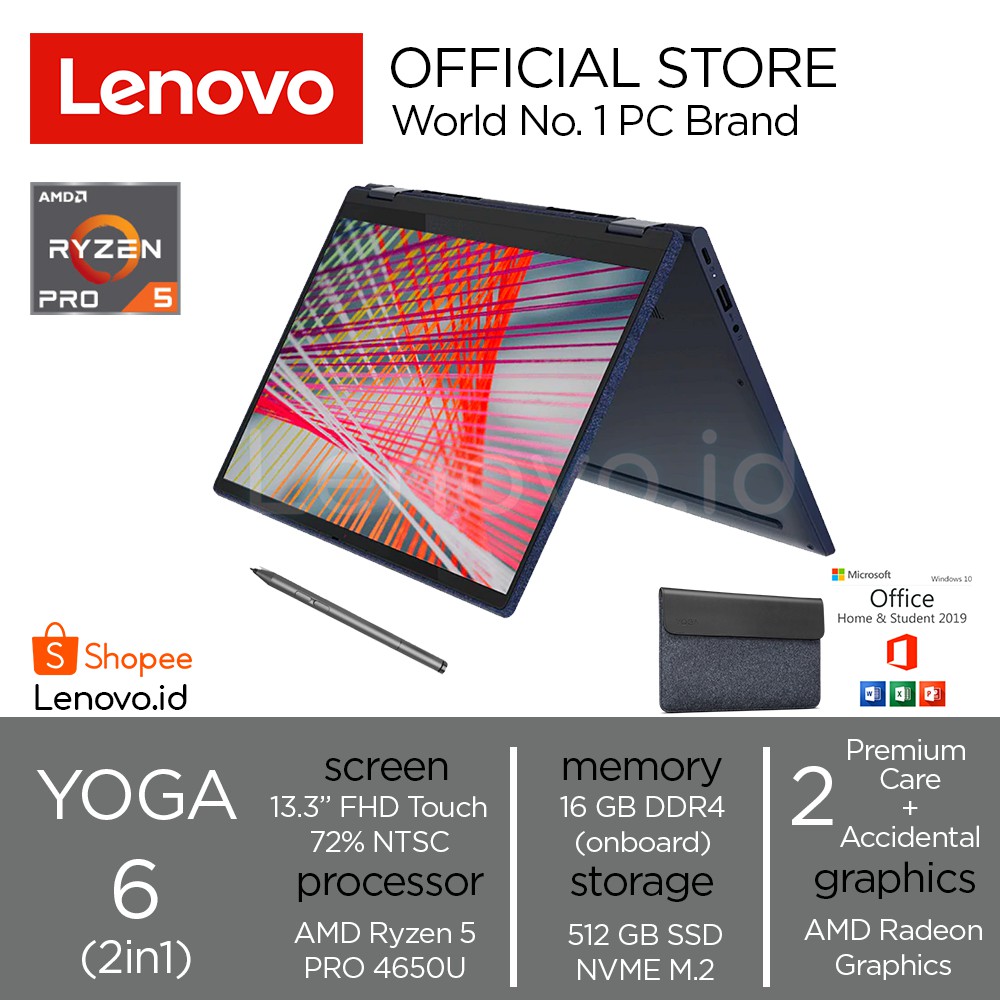 Lenovo 2in1 YOGA 6 13ARE05 AMD Ryzen 5 PRO 4650U Win10