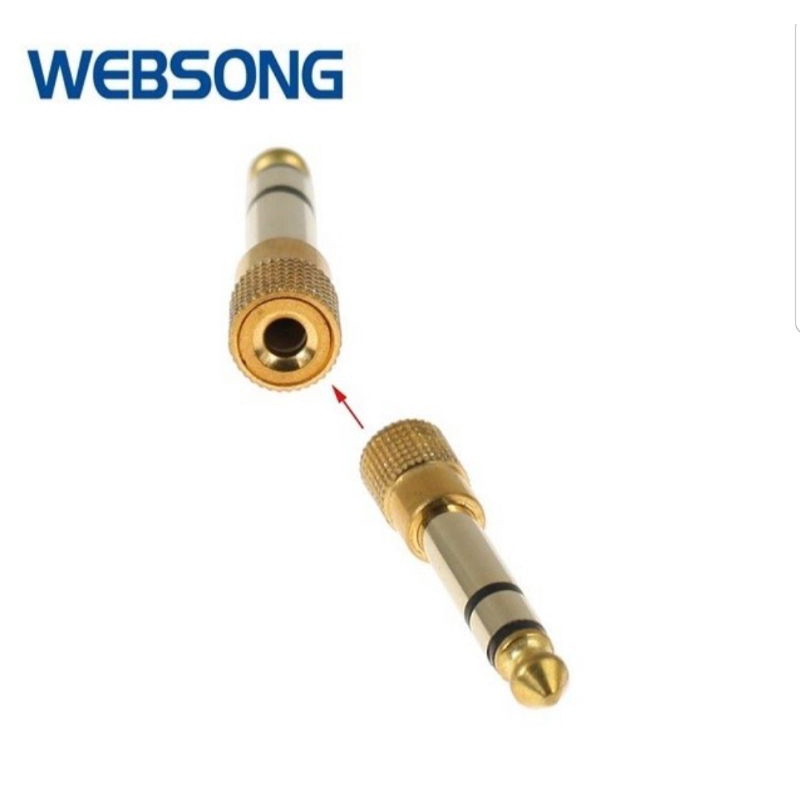 Connector 6.35 Male to Audio 3.5mm Female Akai Gold Websong