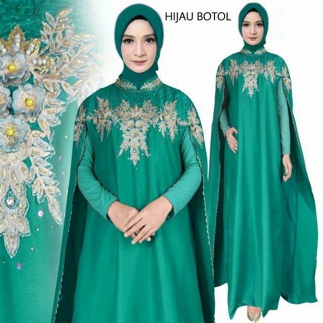 Kaftan Payet Lebaran Catherin / Gamis Cape Wanita / Baju Kaftan Wanita