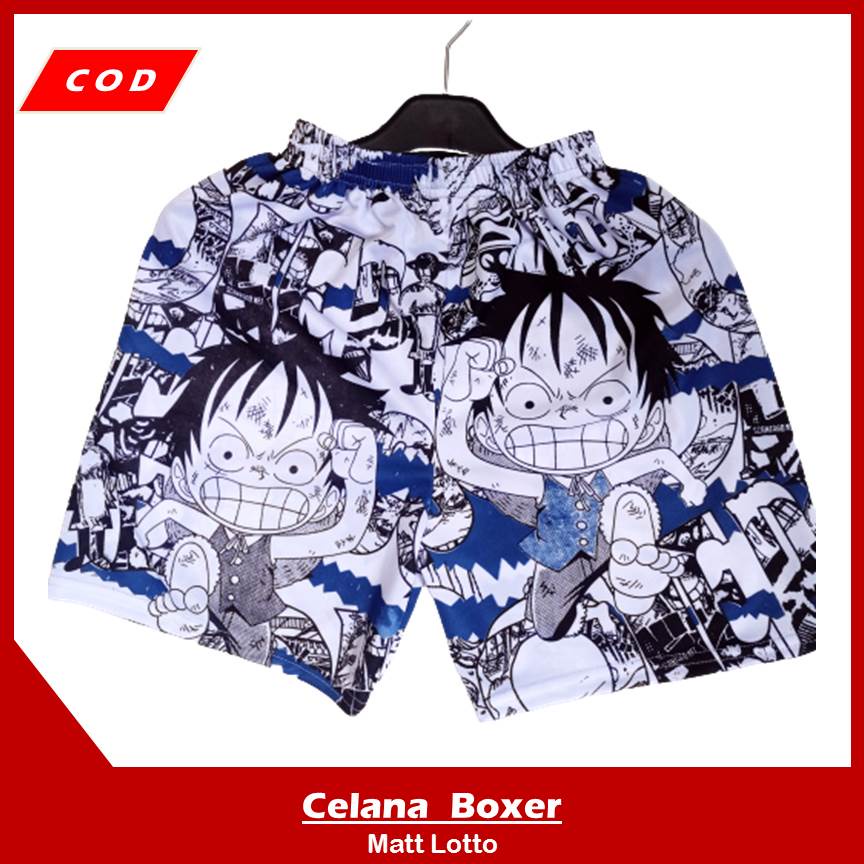 Celana Pendek Boxer Pria Wanita Bokser Cowok Cewek Motif