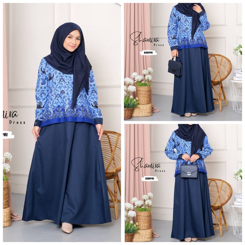 Baju Dinas Korpri Wanita Gamis Bahan Katun Toyobo Nyaman Adem / Baju Dinas Korpri Wanita Pdh Wanita 
