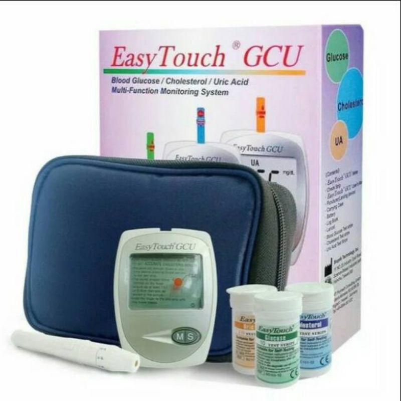 Alat Cek Kolesterol Easy Touch GCU 3 in 1 Bisa Tes Gula Darah Dan Asam Urat Original