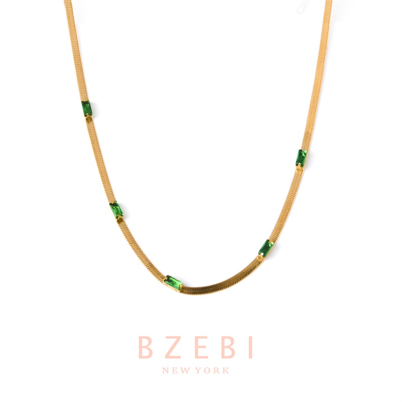 Bzebi Gelang Tangan Titanium Steel Lapis Emas 18k Hias Berlian Gaya Korea 1001n Untuk Wanita