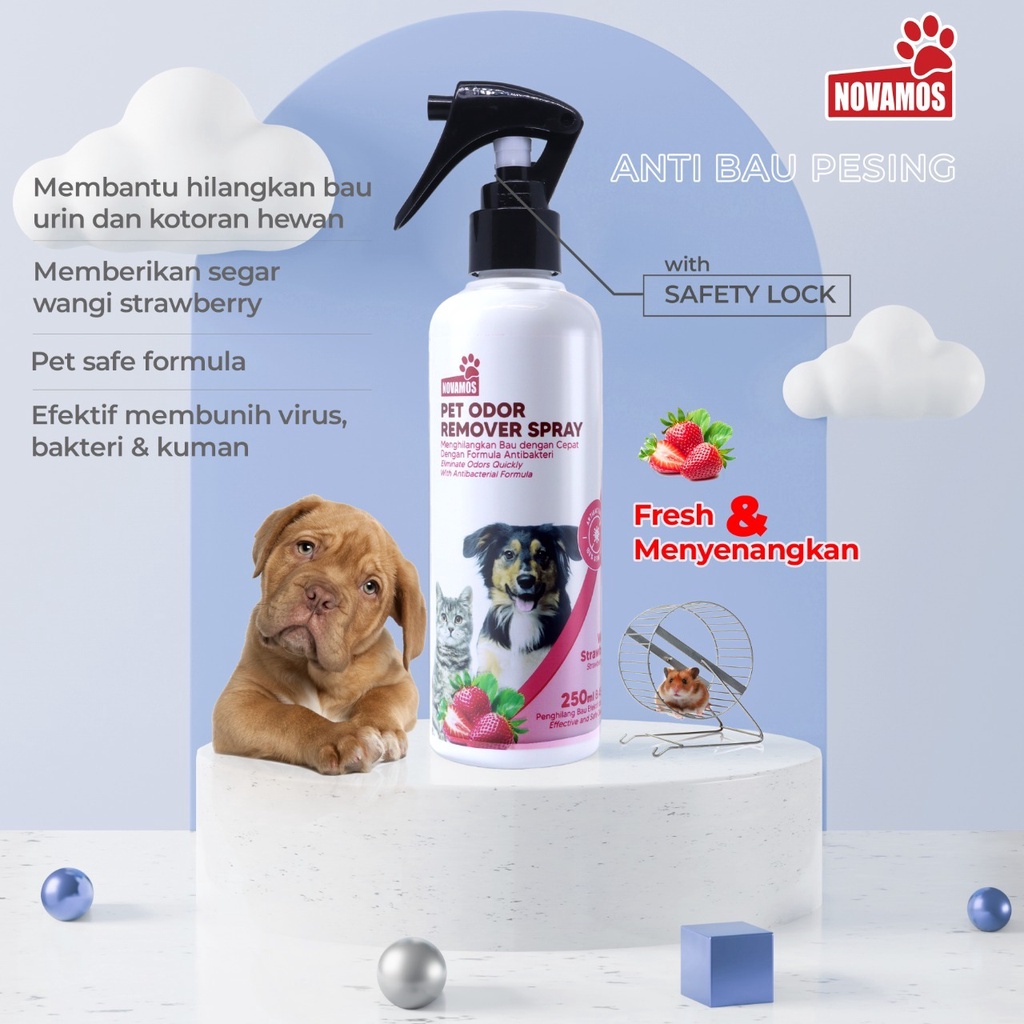 NOVAMOS Penghilang Bau Kotoran Kucing &amp; Anjing SpraY