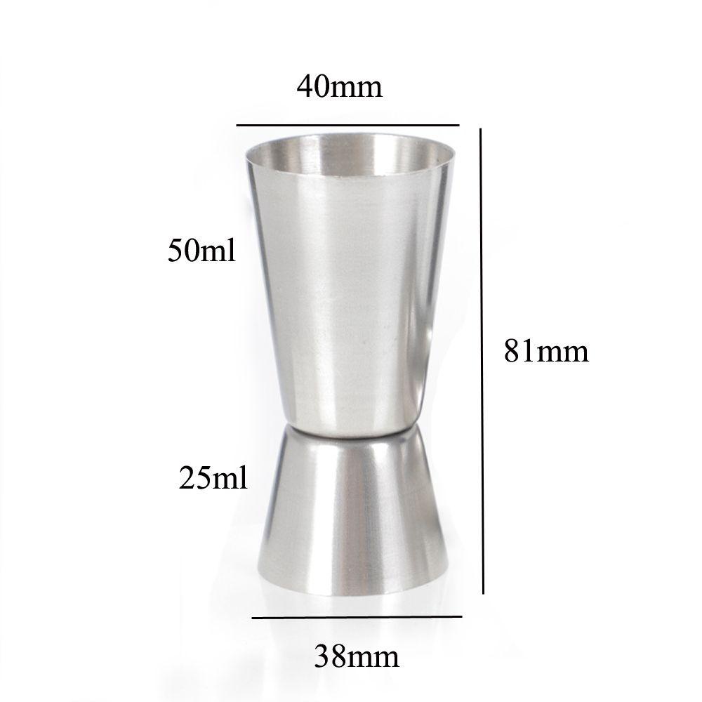 Suyo 25/50ml Gelas Ukur Semangat Minum Stainless Steel Gadget Dapur Cocktail Mug