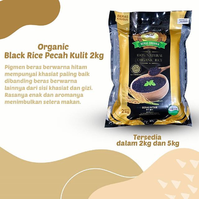 

Organic Black Rice Pecah Kulit - Beras Organik - Beras Hitam - Rendah Gula - Beras Sehat - MD 2kg