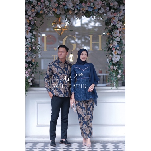 WIDBATIK - Set Couple Alyra Navy-1