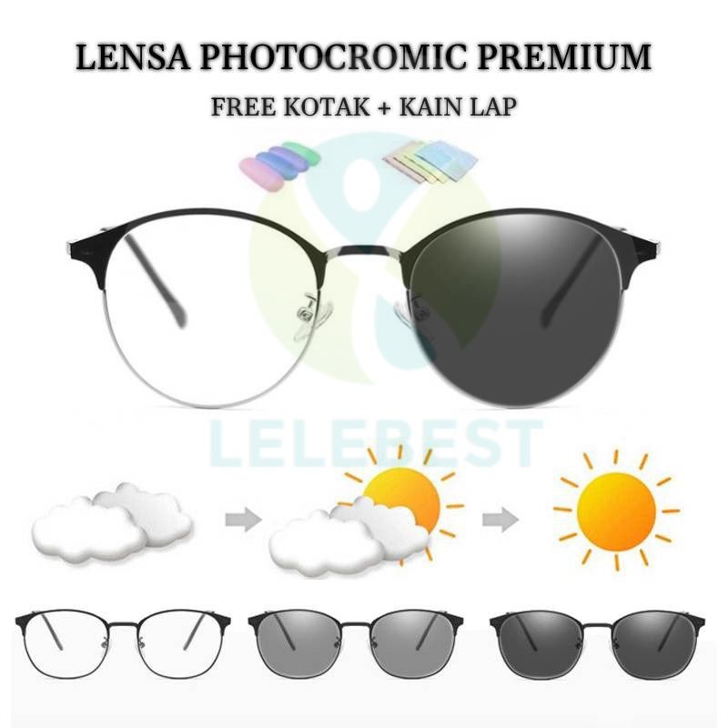 Kacamata lensa photocromic anti radiasi wanita pria kacamata komputer Anti Silau fotocromic