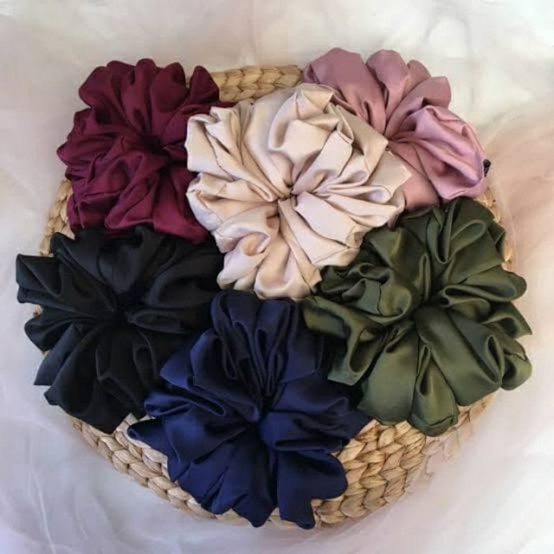 PROMO SCRUNCHIE IKAT RAMBUT CEPOL HIJAB / IKAT RAMBUT DIAMOND PREMIUM