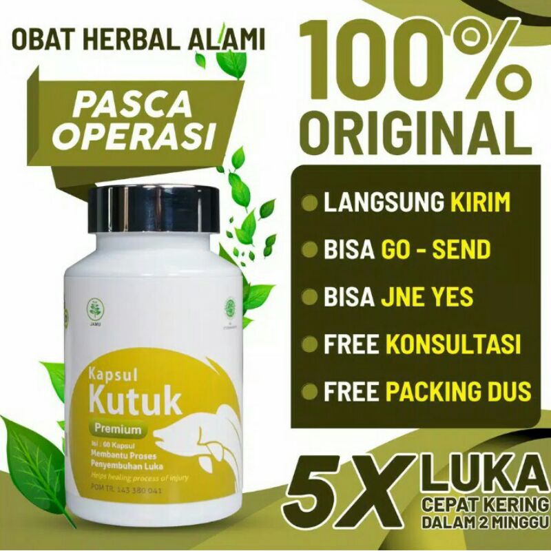 ORIGINAL KAPSUL KUTUK PREMIUM ASLI ALBUMIN EKSTRAK IKAN GABUS KUTUK OBAT LUKA OPERASI CAESAR SESAR GROSIR TERMURAH