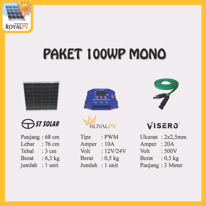 Paket Solar Cell 100WP Panel Surya 100WP Solar Panel 100WP MONO