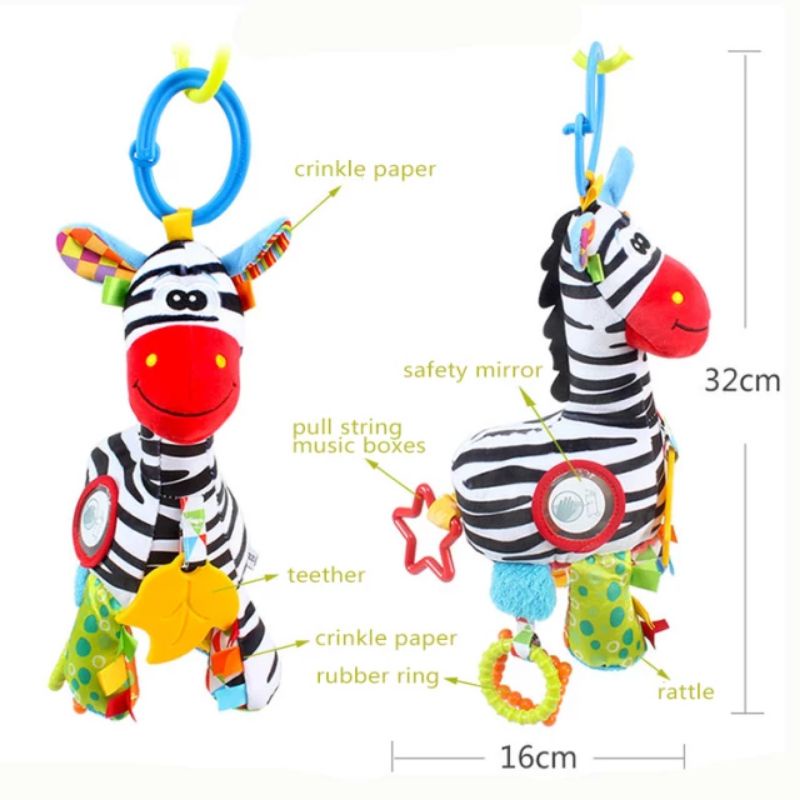 New premium! Mainan Boneka Gantungan Stroller Kasur Bayi Rattle Teether Musikal Musik Lucu Jumbo