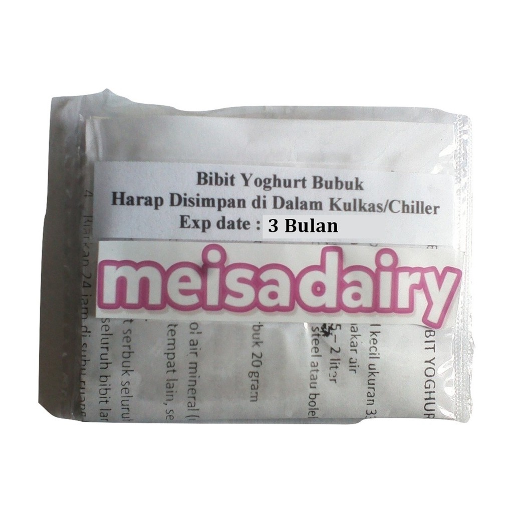 

Meisa Dairy Bibit Yogurt bubuk (starter yoghurt powder) [20gr]