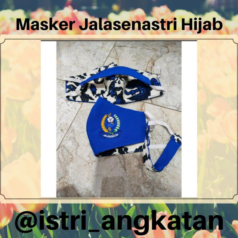 masker jalasenastri logo bordir ,bs dipakai bolak balik