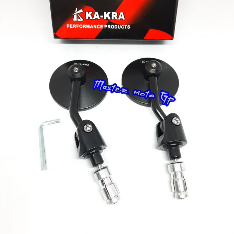 Spion jalu tracker Universal gagang bengkok Modifikasi spion jalu bulat kaca cembung ka-kra