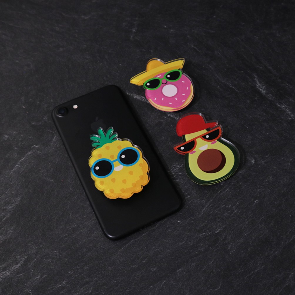 Pops HP Akrilik Summer Fruit | Griptok Lucu | Phone Holder | Pegangan HP Stand HP