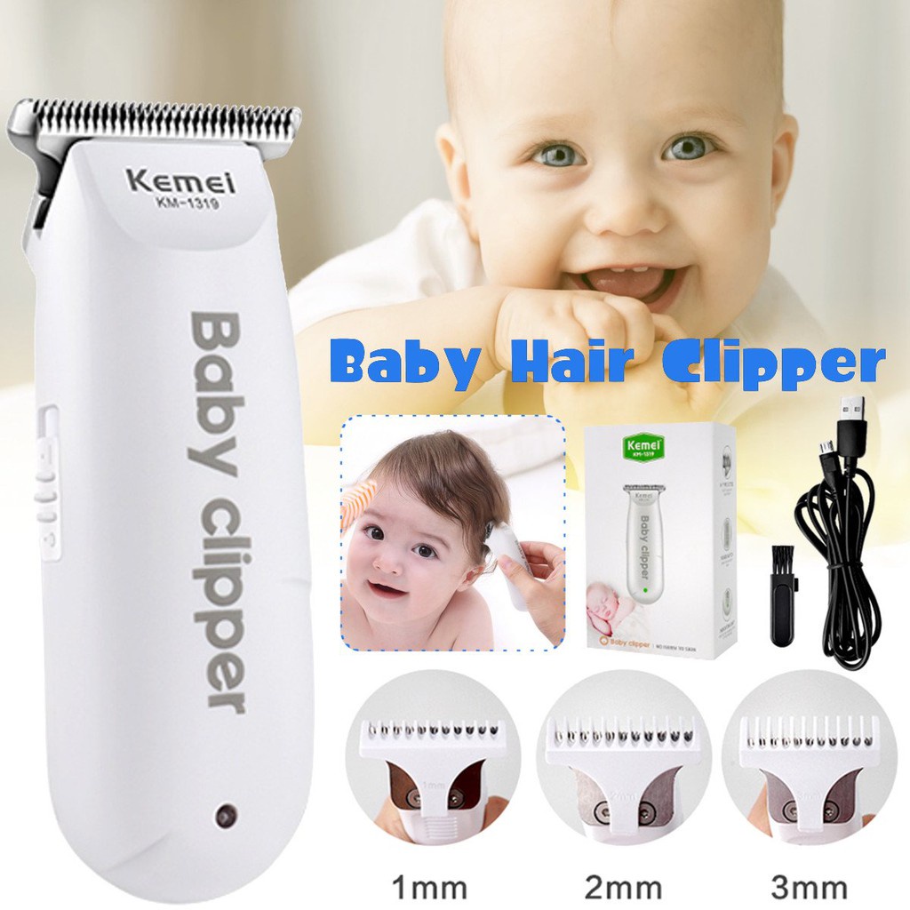 Hair Clipper Kemei KM-1319 Baby Clipper Alat Cukur Rambut Bayi Cukuran Kumis Jenggot Cas