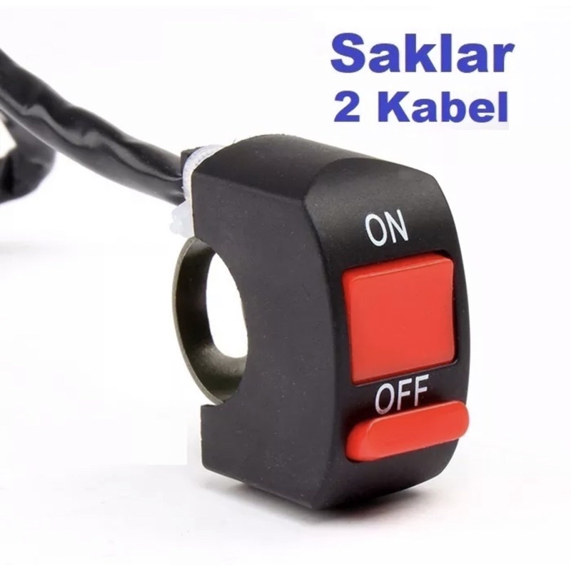 Saklar On Off Bracket Spion Motor Untuk Lampu Depan Motor - Lampu Tembak LED- Switch On Of Braket