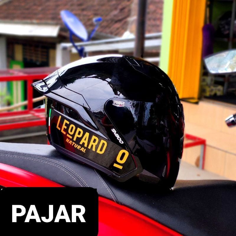 Helm RSV SV300 Black Glossy Paket Ganteng Leopard Size M-L-XL-XXL Original