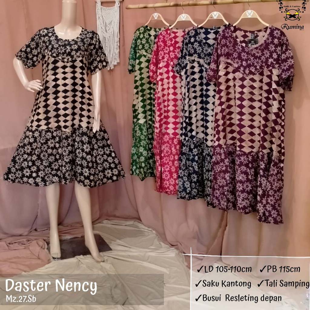 DASTER NENCY ORI RUMINA BATIK DASTER BATIK CAP CETAK DASTER ADEM RAYON