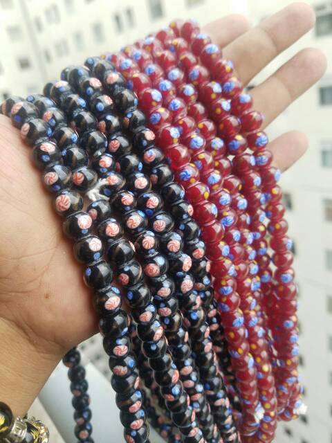 10Pcs Ceramic Beads Tensa jawa bahan gelang Emas 8mm 10mm