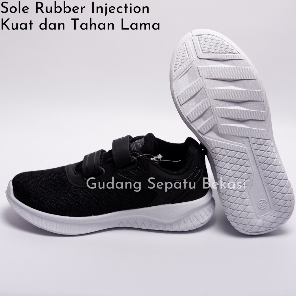 SEPATU ANAK SEKOLAH LAKI LELAKI & PEREMPUAN SNEAKERS CASUAL SD SMP PRO ATT PA 700 HITAM PUTIH-2