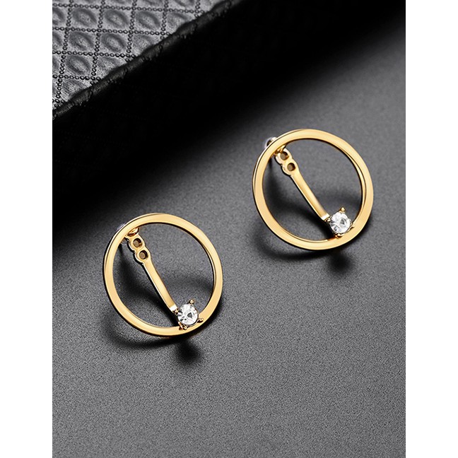 LRC Anting Tusuk Fashion Gold Ring Geometry Earrings D49895