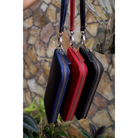 AIRA | Dompet Kulit Asli Wanita Dahlia Wallet Dompet Simple Tali Pendek Dompet Kartu